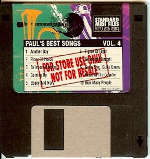 Tune 1000 Paul's Best Songs - Vol 4 MIDI Files 3.5 Floppy Demo